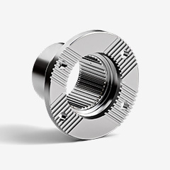 Face spline flange